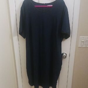 Elegant Navy Blue Midi Dress